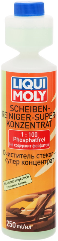 Рідина для склоомивоча LIQUI MOLY, концентратлайм,літо, 0 °С, 0,25л